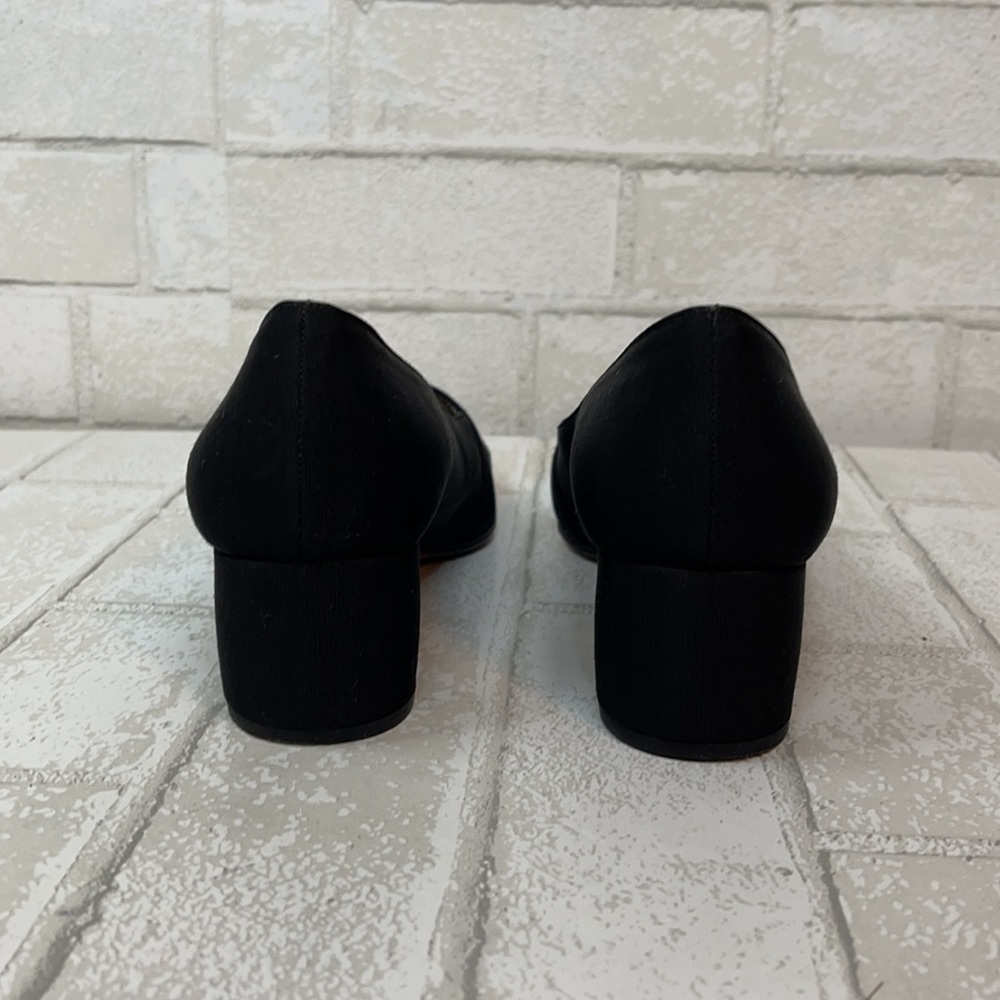 Yves Saint Laurent Vintage Square Toe Block Heel Pumps with Buckle 7.5 - Picture 4 of 6